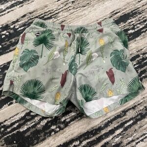 NIKBEN Wes Swim Shorts Men's M Green AOP Print With Mesh Lining‎ Ocean Summer